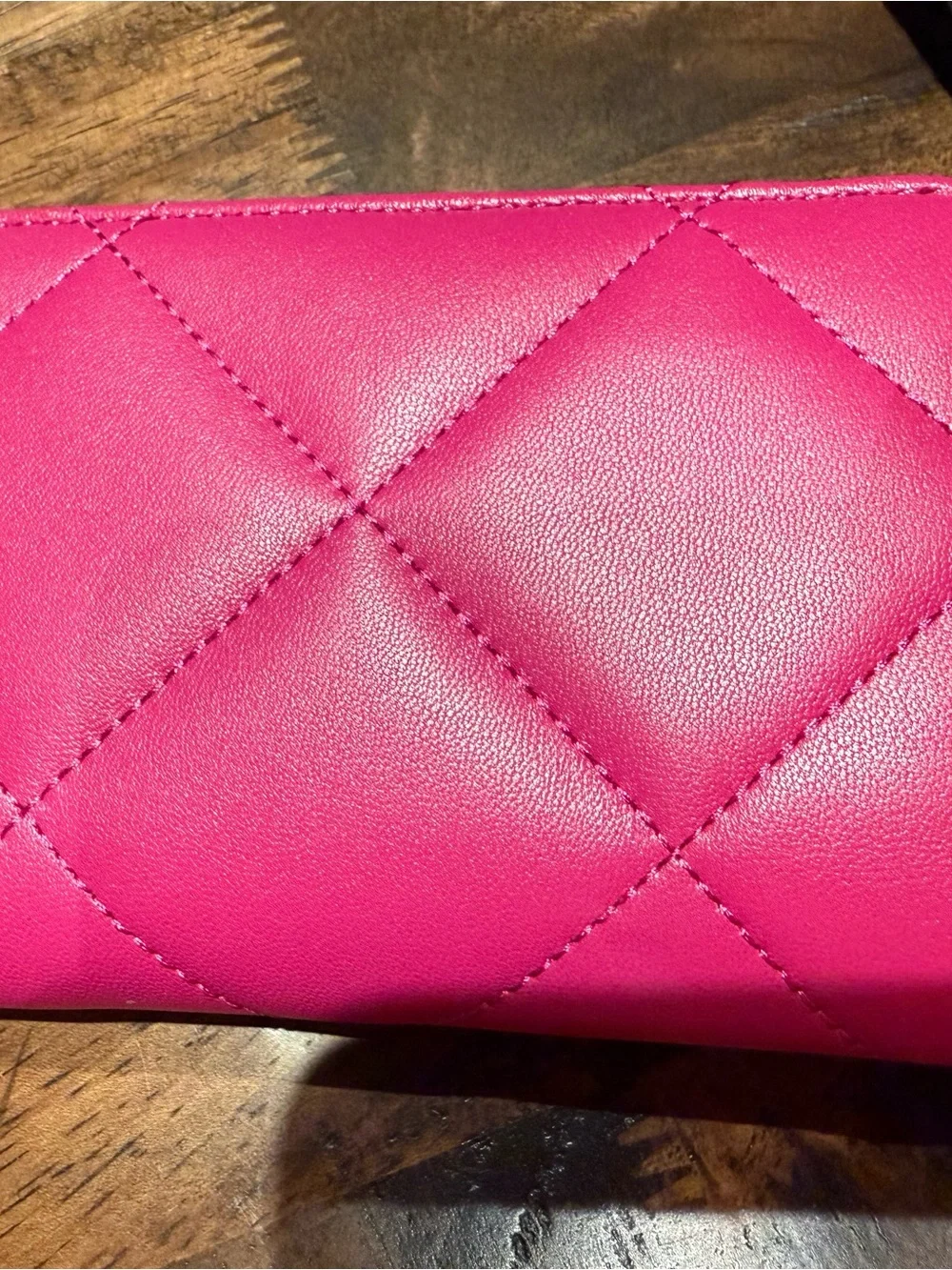 Tory Burch Quilted Leather Wallet - Fuchsia Pink